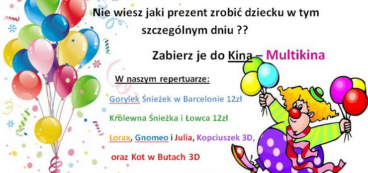Dzień Dziecka w Multikinie z Bajlandią