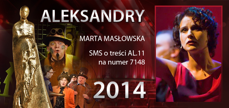 Głosowanie na Aleksandry 2014 trwa - prezentujemy aktora Martę Masłowską