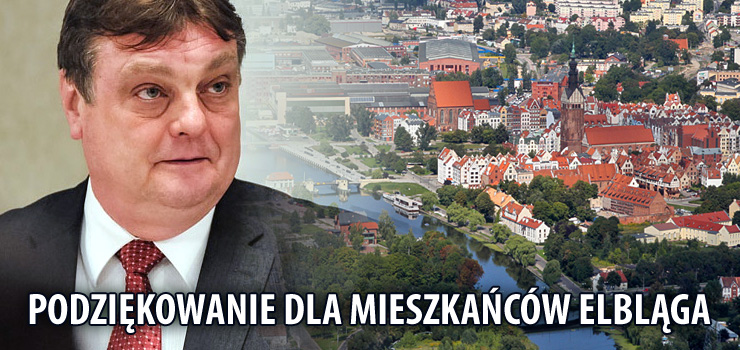 Podzikowanie Witolda Wrblewskiego dla mieszkacw Elblga