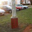 Przerdzewia�e s�upy zabezpieczone