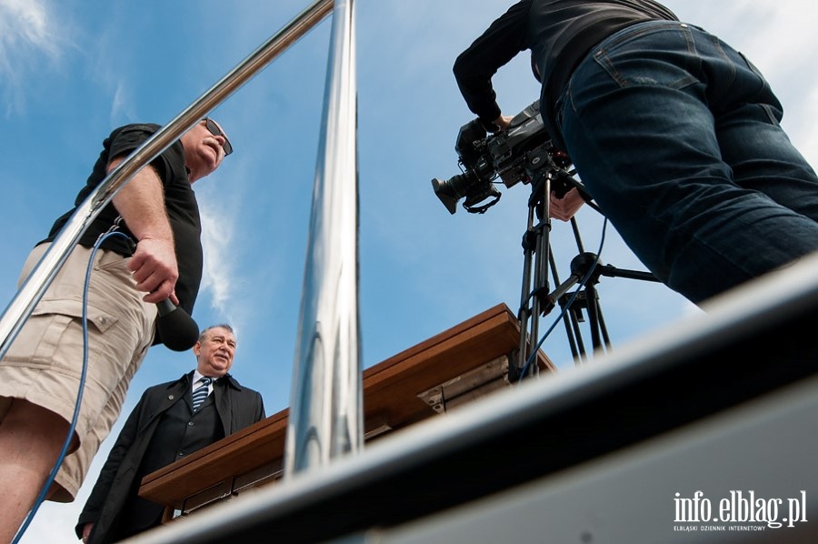 Prezydent Wilk zwiedza jachty przy Bulwarze Zygmunta Augusta, fot. 42