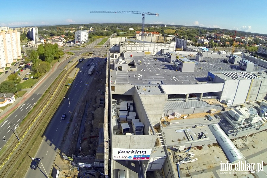 Rozbudowa Centrum Handlowego Ogrody w Elblgu z perspektywy lotu ptaka, fot. 17