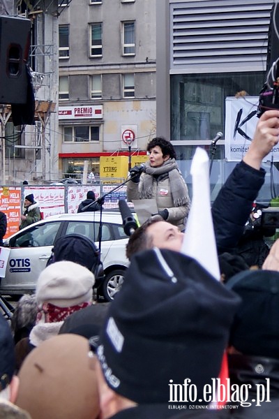 Elblski KOD na manifestacji "Wolne media" w Warszawie, fot. 23