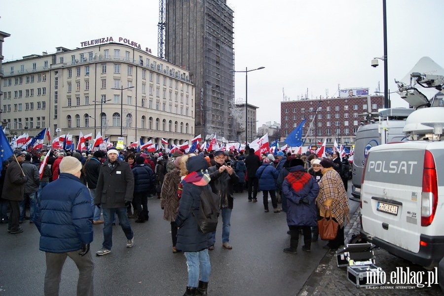 Elblski KOD na manifestacji "Wolne media" w Warszawie, fot. 43