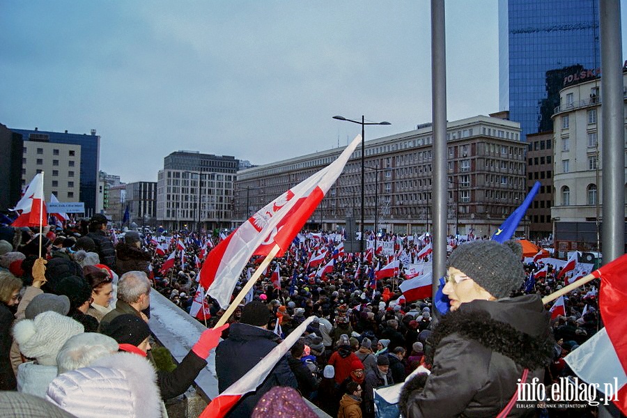 Elblski KOD na manifestacji "Wolne media" w Warszawie, fot. 45