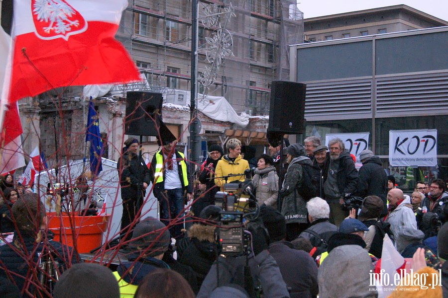 Elblski KOD na manifestacji "Wolne media" w Warszawie, fot. 55