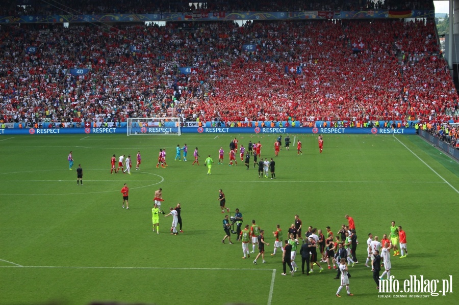 Fotoreporta z meczu Polska - Szwajcaria w Saint Etienne na EURO 2016, fot. 45