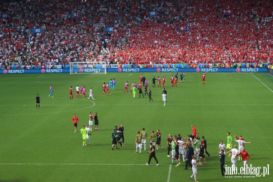 Fotoreporta z meczu Polska - Szwajcaria w Saint Etienne na EURO 2016, fot. 46
