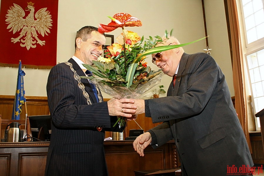 Wybr przewodniczcego Rady Miejskiej oraz zaprzysienie Grzegorza Nowaczyka na prezydenta Elblga, fot. 19