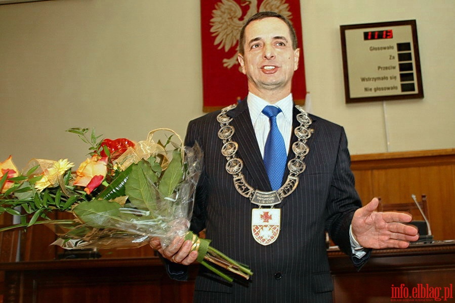 Wybr przewodniczcego Rady Miejskiej oraz zaprzysienie Grzegorza Nowaczyka na prezydenta Elblga, fot. 20