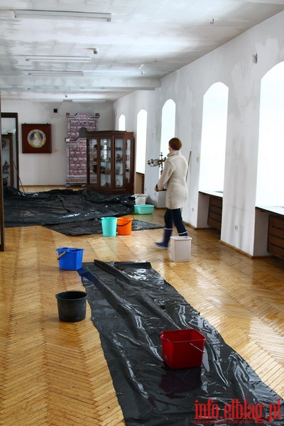 Elblskie Muzeum zalane wod po awarii instalacji hydrantowej, fot. 2