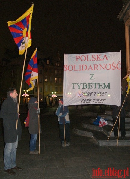 Manifestacja w Warszawie w obronie Tybetu, fot. 2