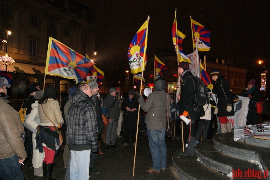 Manifestacja w Warszawie w obronie Tybetu, fot. 6