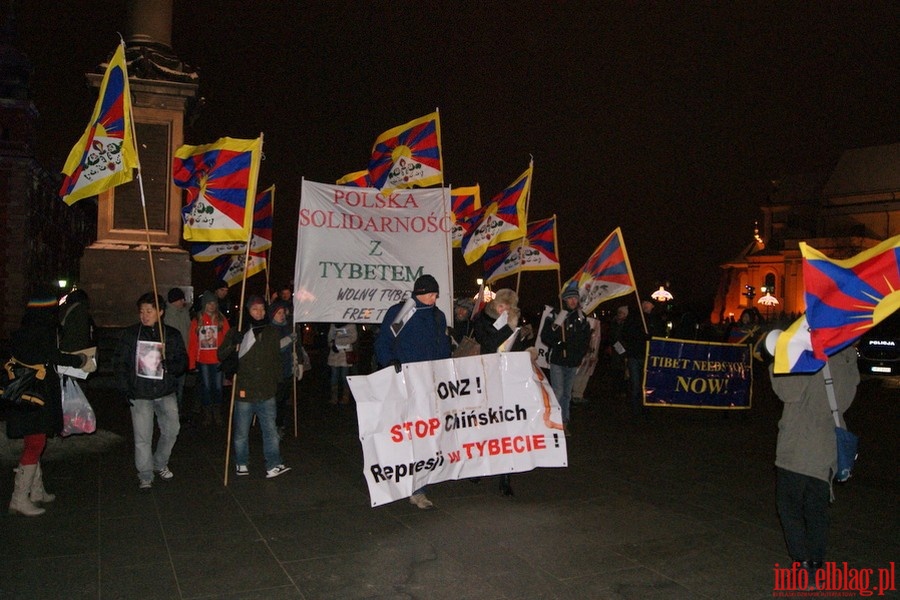Manifestacja w Warszawie w obronie Tybetu, fot. 14