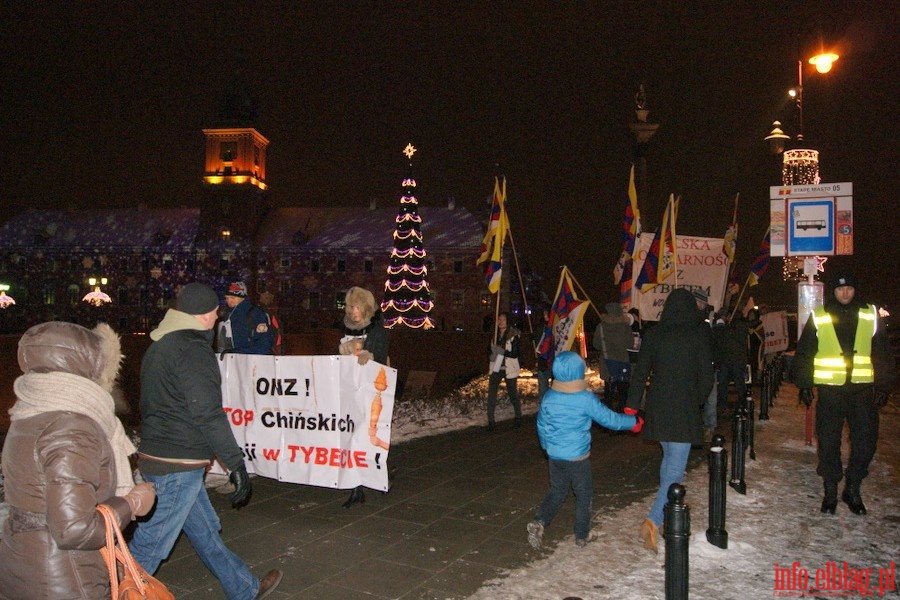 Manifestacja w Warszawie w obronie Tybetu, fot. 15