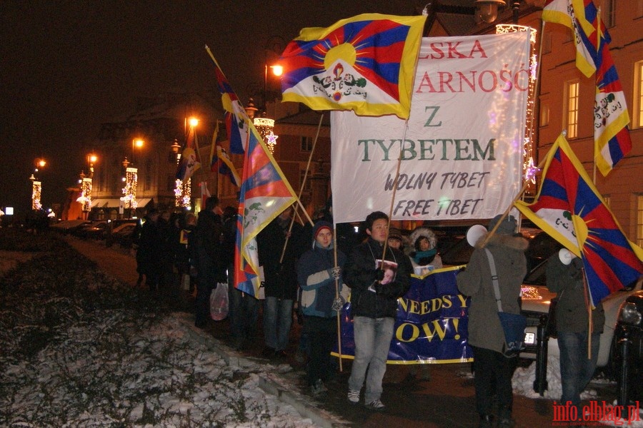 Manifestacja w Warszawie w obronie Tybetu, fot. 18