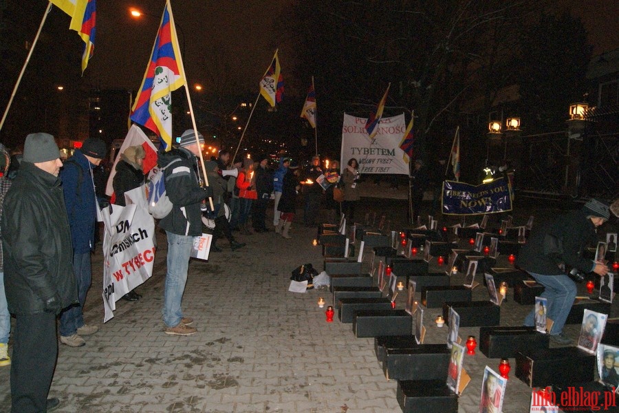 Manifestacja w Warszawie w obronie Tybetu, fot. 33