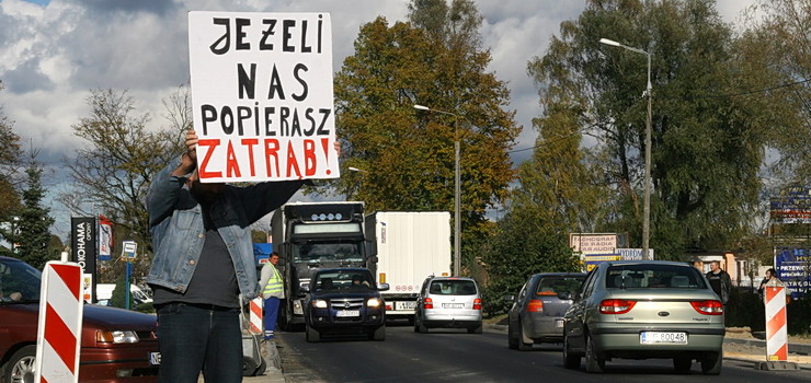 Bd protestowa przeciwko budowie wiatrakw w Janowie