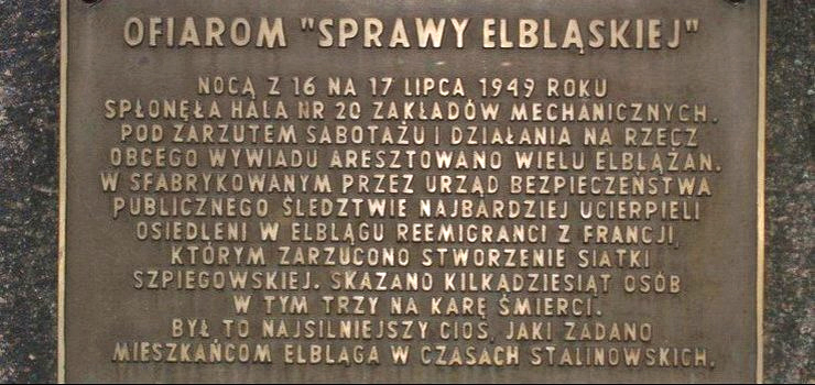 Uczcz pami Ofiar Sprawy Elblskiej