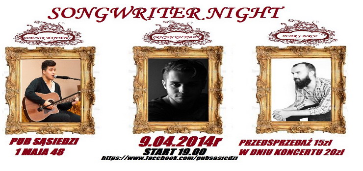 Songwriter Night by Ssiedzi - wygraj bilet