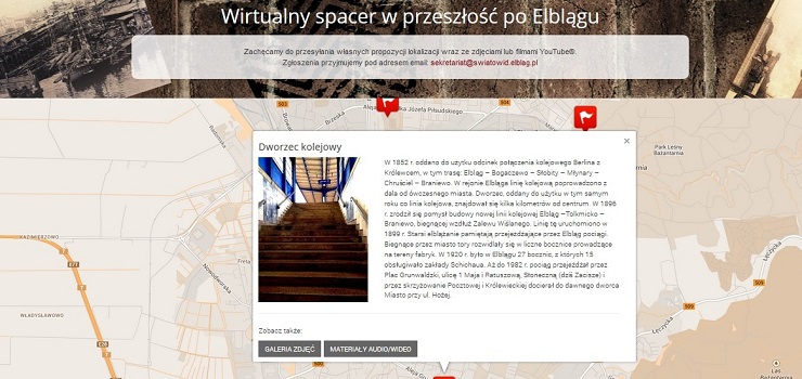 Wirtualny spacer w przeszo po Elblgu