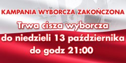 Trwa CISZA WYBORCZA do niedzieli 13 padziernika do godz. 21:00