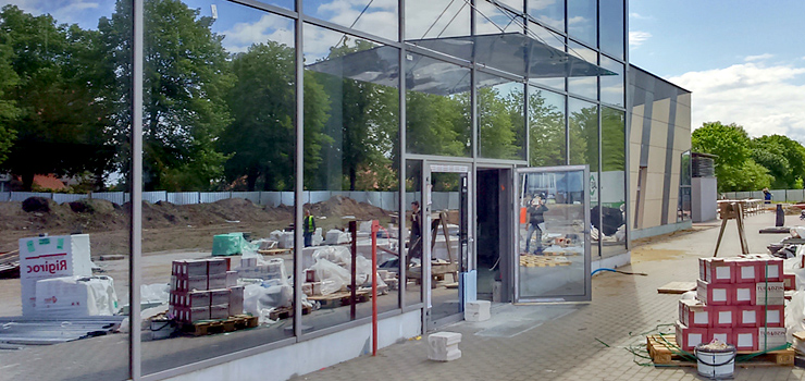 Na budowie Centrum Rekreacji Wodnej