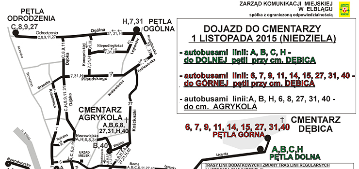 Organizacja komunikacji miejskiej przed i w okresie wita Wszystkich witych. Zobacz zmiany