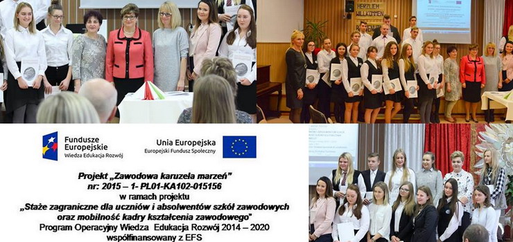 Podsumowanie projektu unijnego „Zawodowa karuzela marze” w ZSG w Elblgu