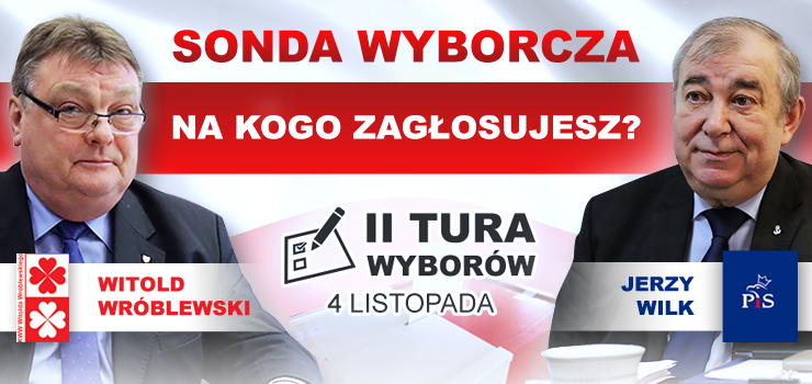 Tylko do piątku do 9.00 możesz zagłosować w sondzie. Wróblewski czy Wilk? Na kogo w niedzielę zagłosujesz?