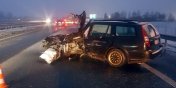 Wypadek na trasie S7. Auto uderzyo w barierki