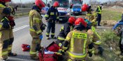 Wypadek w Gronowie Grnym. Pi osb zabranych do szpitala