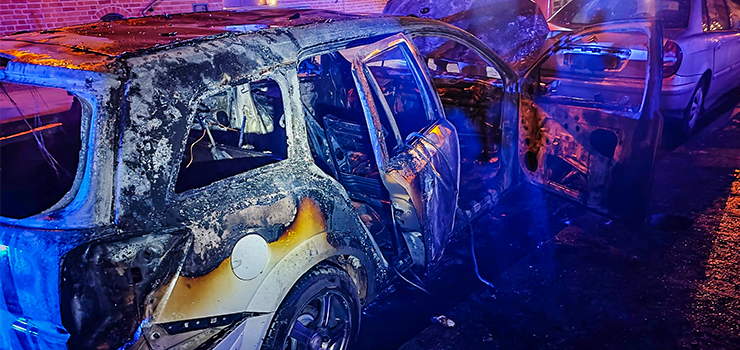 Pożar samochodów przy ul. Św. Ducha