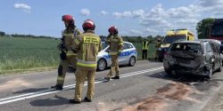 Zderzenie trzech samochodw osobowych na drodze wojewdzkiej nr 502