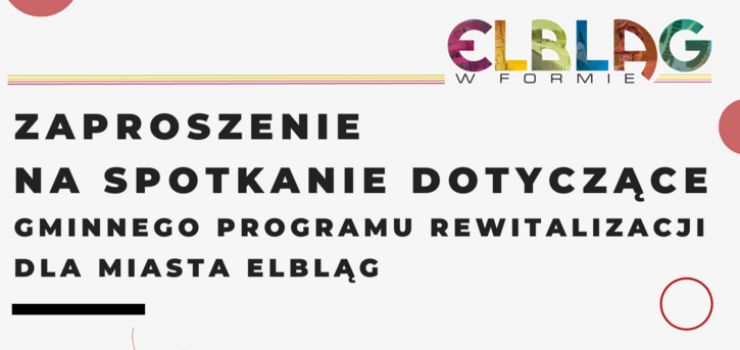 Spotkanie dotyczce rewitalizacji 