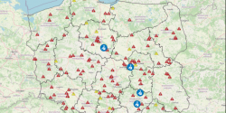 Policyjna mapa wypadkw drogowych ze skutkiem miertelnym – Wakacje 2024