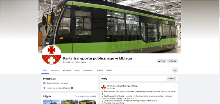 Uwaga na prb oszustwa na Facebook - "Karta transportu publicznego w Elblgu"