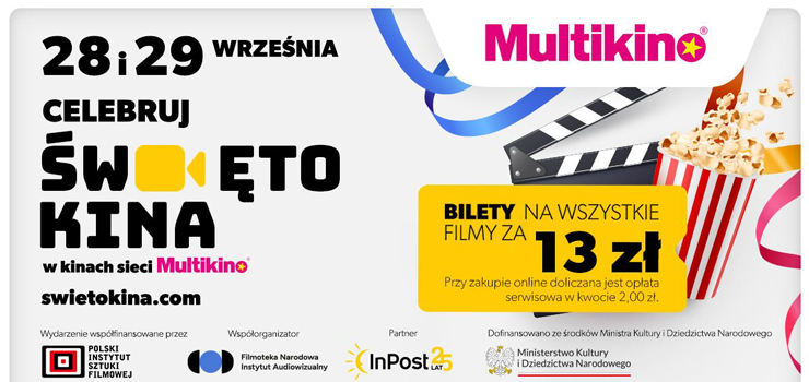 wito Kina 2024: Dwa dni z biletami do multikina za 13 z!