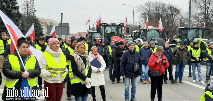 Na elblskich ulicach trwa protest rolnikw