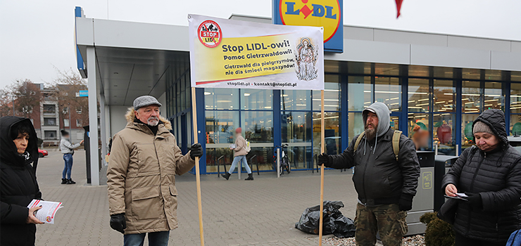 Elblg: Protest przed Lidlem. Chc zablokowa inwestycj w ssiedztwie sanktuarium