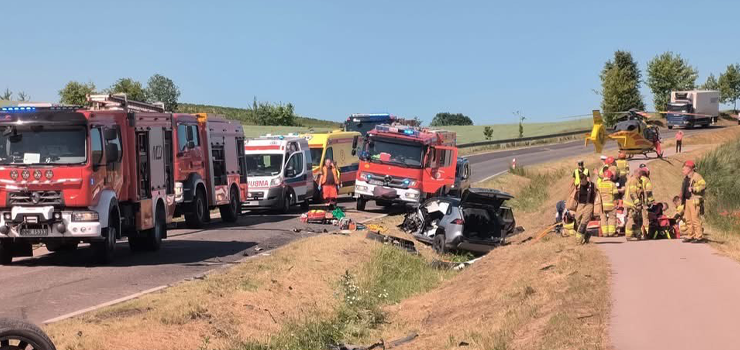 Uwaga DK-16 zablokowana. Poważny wypadek drogowy w okolicy miejscowości Probark – pow. mrągowski