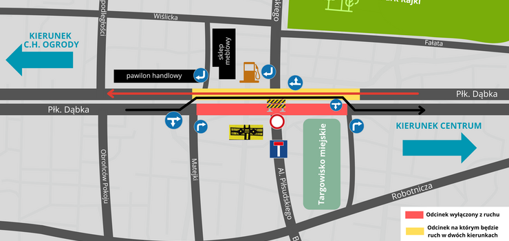 Komunikat dot. zmiany organizacji ruchu na Płk. Dąbka