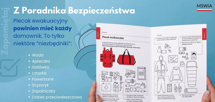 Plecak ewakuacyjny powinnien mieć każdy domownik