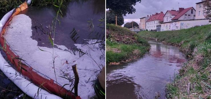 Elbląg: Zanieczyszczenie rzeki Kumieli. Sprawdzono pobliskie stacje paliw