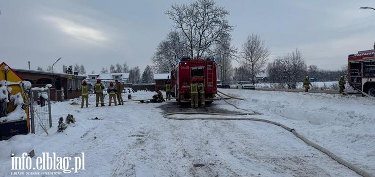 Pożar baru w Raczkach Elbląskich