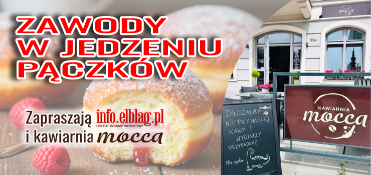 Redakcja info.elblag.pl i kawiarnia Mocca ogłaszają "Zawody w jedzeniu pączków". To już 9. edycja!