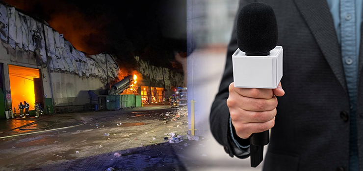 Elbląg: Atak na reportera podczas pożaru sortowni. Co ustaliła policja?