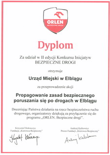 Elblski magistrat z dyplomem od Hoka