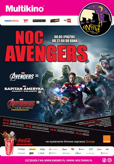 ENEMEF: Noc Avengers z premier Czasu Ultrona - wygraj bilety