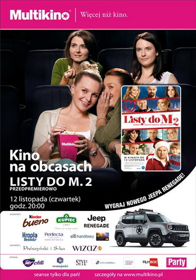 „Listy do M. 2” przedpremierowo  12 listopada w ramach cyklu  „Kino na Obcasach”